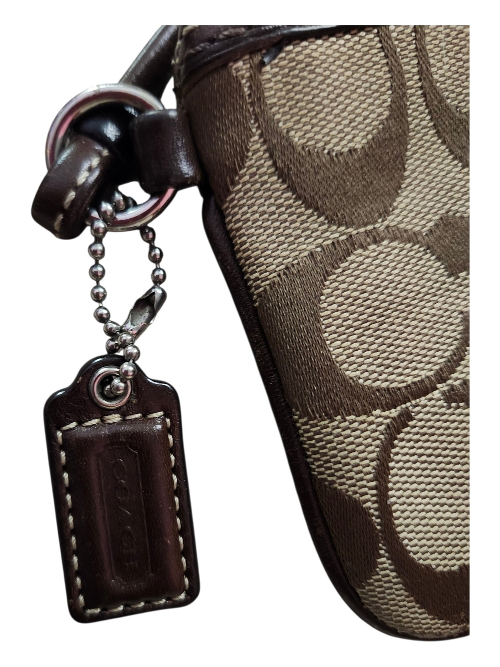 Coach EUC Signature Ocelot Leopard Stripe Wristlet Y2K Era - Picture 2 of 7